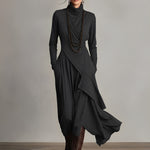 Nancy | Asymmetric Draped Maxi Dress