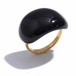 Lava Drop SS Enamel Ring
