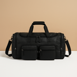 Leather travel duffle bag with compartments for men | Ethan
