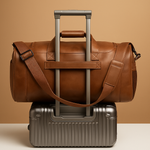 Leather travel duffle bag with shoe compartment for men | Franklin