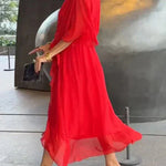 Monroe | Elegant Flowing Luxe Chiffon Dress