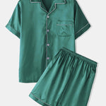 Men's Button Down Satin Pajama Set