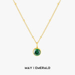 Luminous Circle Gemstone Necklace