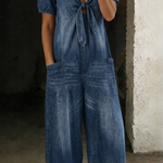 Maya | V Neck Short Sleeve Jumpsuit