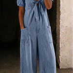 Maya | V Neck Short Sleeve Jumpsuit
