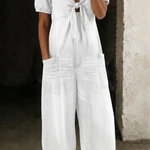 Maya | V Neck Short Sleeve Jumpsuit