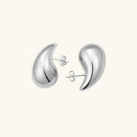 Lustrous Teardrop Stud Earrings