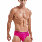 Men's Solid Color Mesh Breathable Sports Fitness Briefs