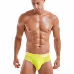 Men's Solid Color Mesh Breathable Sports Fitness Briefs