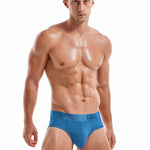 Men's Solid Color Mesh Breathable Sports Fitness Briefs