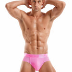 Men's Solid Color Mesh Breathable Sports Fitness Briefs