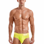 Men's Solid Color Mesh Breathable Sports Fitness Briefs
