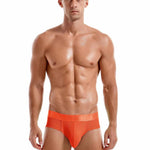 Men's Solid Color Mesh Breathable Sports Fitness Briefs