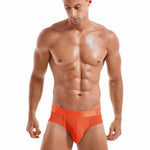Men's Solid Color Mesh Breathable Sports Fitness Briefs