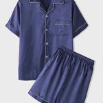 Men's Button Down Satin Pajama Set