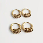 Stacked Ring Hoop Earrings