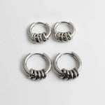 Stacked Ring Hoop Earrings