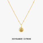 Luminous Circle Gemstone Necklace