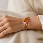 Citrine Sphere Copper Bracelet