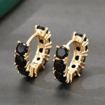 Luminous Onyx Zirconia Earrings