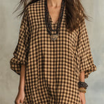 Caryn | Check Maxi Dress