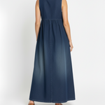 Charlotte | Vintage Wash Denim Maxi Dress
