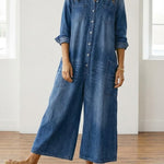 Evelyn | Button Denim Jumpsuit