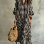 Caryn | Check Maxi Dress