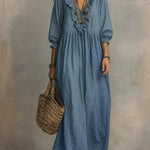 Olette | Boho Long Sleeve Maxi Dress