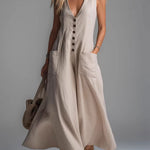 Alana | Button Flow Maxi Dress