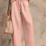 Alba | Relaxed Button-Up Shirt and Wide-Leg Pants Co-Ord Set