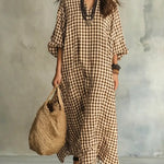 Caryn | Check Maxi Dress