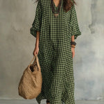 Caryn | Check Maxi Dress