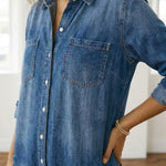 Evelyn | Button Denim Jumpsuit