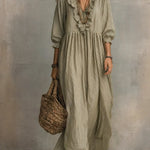 Olette | Boho Long Sleeve Maxi Dress