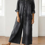 Evelyn | Button Denim Jumpsuit