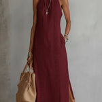 Aurora | Sleeveless Lace Detail Midi Dress