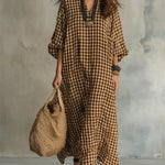 Caryn | Check Maxi Dress
