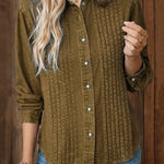 Women's Lapel Long-sleeved Casual Loose Pleated Denim Cardigan