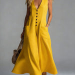 Alana | Button Flow Maxi Dress