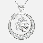 Paw Print Cubic Zirconia Necklace