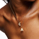 Pearl Initial Pendant Necklace