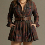 Heidi | Checked Mini Dress with Belt