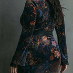 Taylor | Velvet Lace Trim Mini Dress