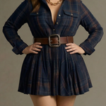 Heidi | Checked Mini Dress with Belt