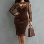 Josie | Velvet Keyhole Mini Dress