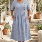 Trinity | Striped Midi Dress