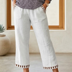Brooklyn | Contrast Trim Cropped Pants