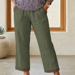 Brooklyn | Contrast Trim Cropped Pants