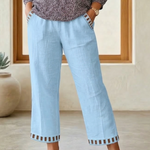 Brooklyn | Contrast Trim Cropped Pants
